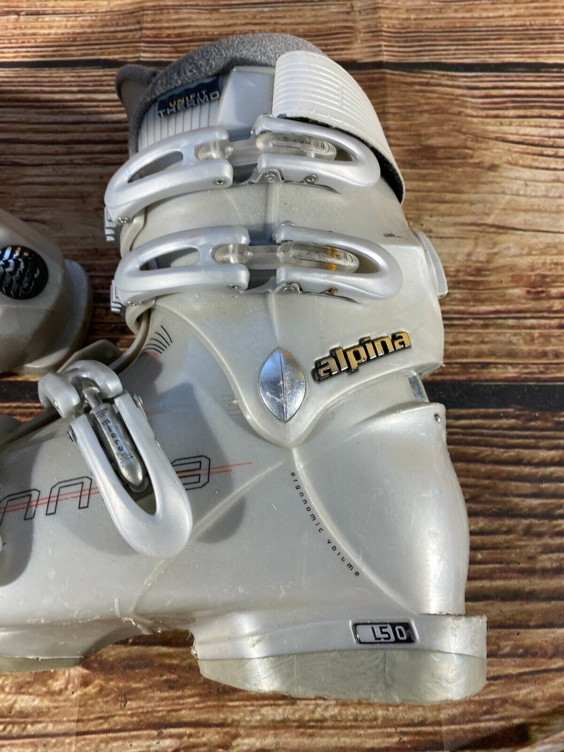 Alpina Alpine Ski Boots Downhill Size Mondo 235 mm, Outer Sole 275 mm DH128