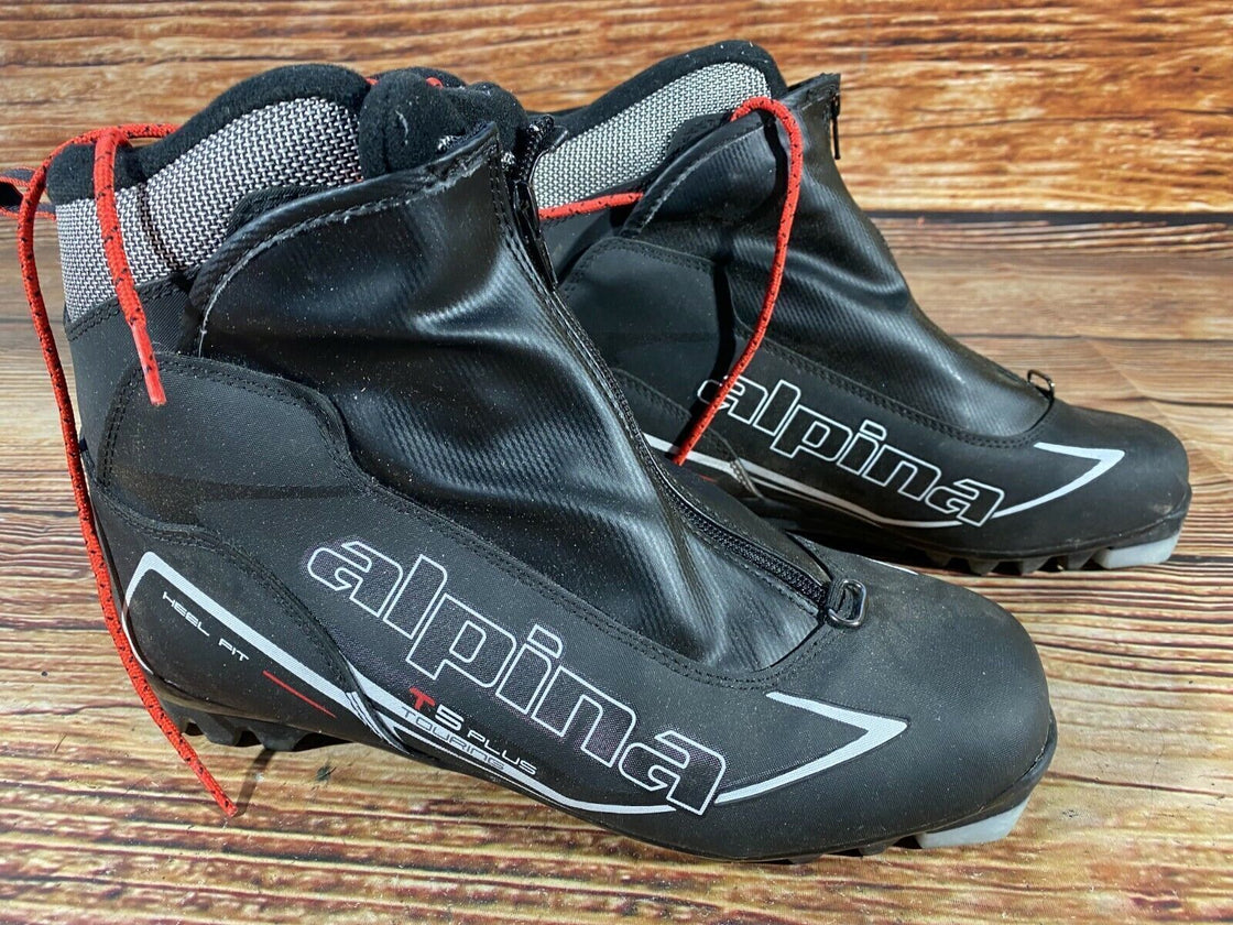 Alpina T5Plus Nordic Cross Country Ski Boots Size EU43 US9.5 NNN bindings