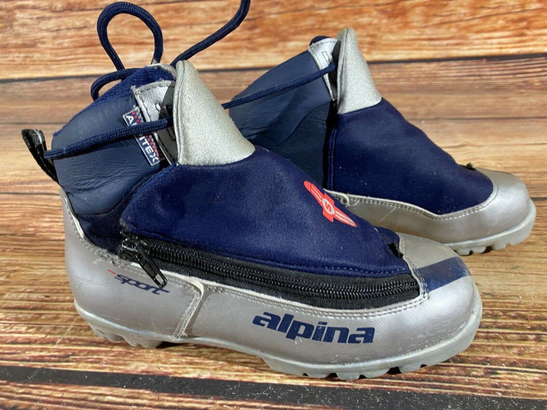 Alpina 311 Kids Nordic Cross Country Ski Boots Size EU35 US3.5 for NNN A-204