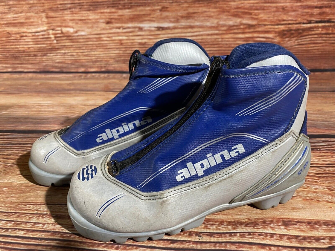 Alpina ST20 jr Kids Nordic Cross Country Ski Boots Size EU34 US3 NNN A-1222