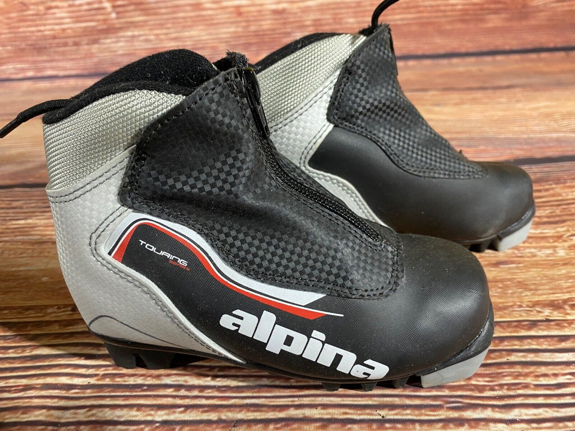Alpina Touring Nordic Cross Country Ski Boots Kids Size EU29 US11 NNN A-1090