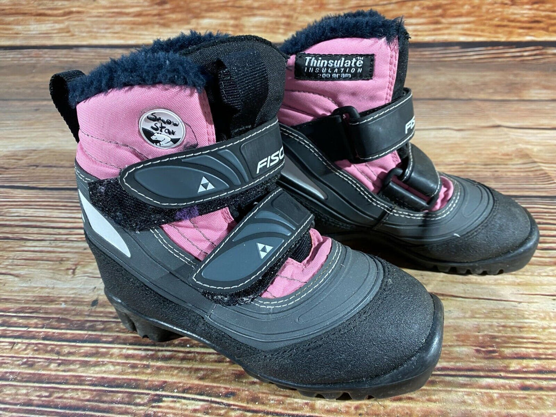 Fischer Snow Star Kids Nordic Cross Country Ski Boots Size EU29 US11 NNN F-197