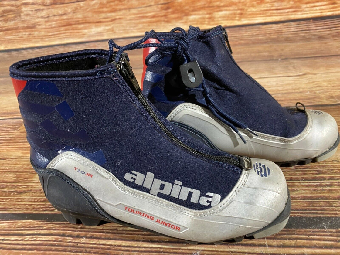 Alpina T10jr Kids Nordic Cross Country Ski Boots Size EU34 US3 for NNN A-288