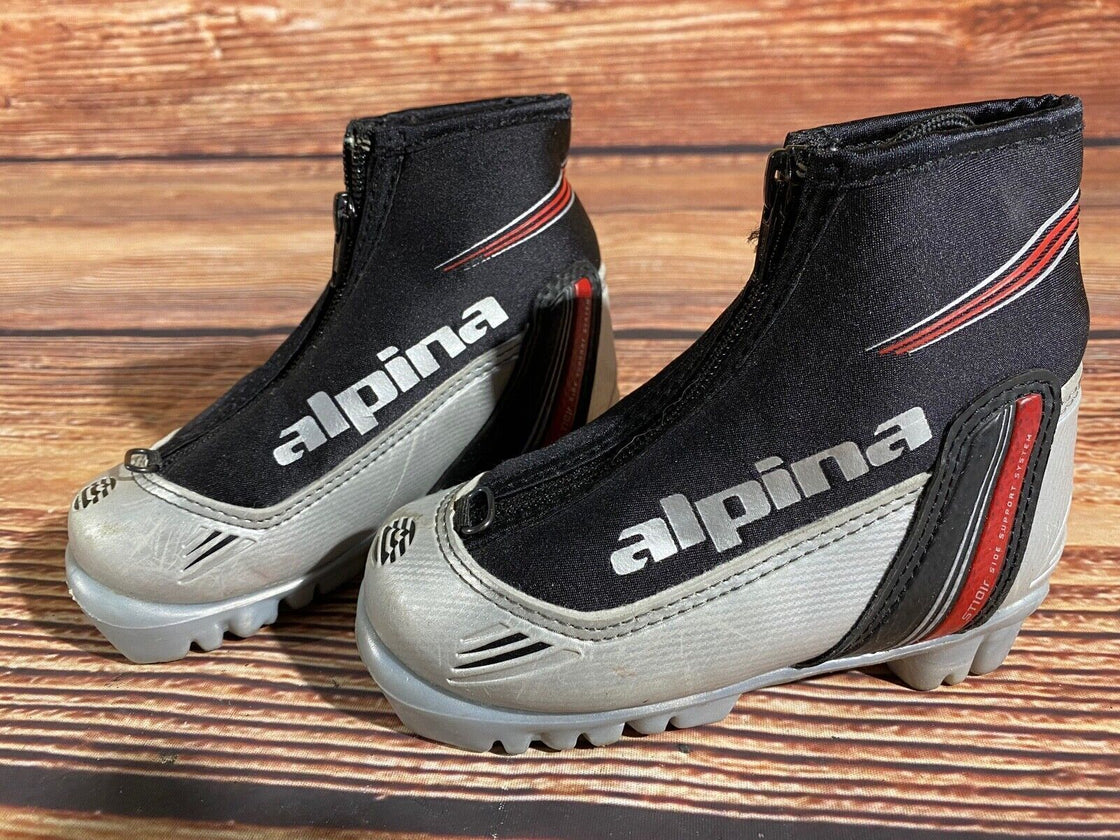 Alpina ST10jr Kids Nordic Cross Country Ski Boots Size EU26 US9 for NNN A-1240