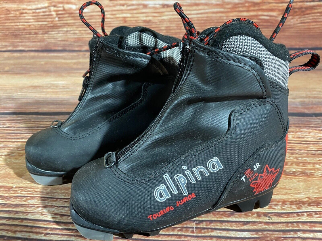 Alpina T5jr Kids Nordic Cross Country Ski Boots Size EU28 US10.5 NNN A-1331