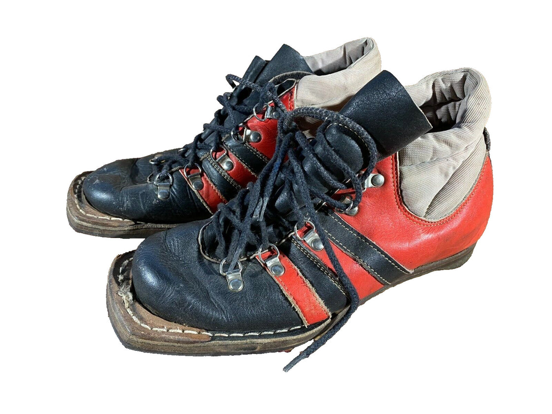 RENNSTEIG Vintage Cross Country Ski Boots Kandahar Old Cable Bindings EU36 US4