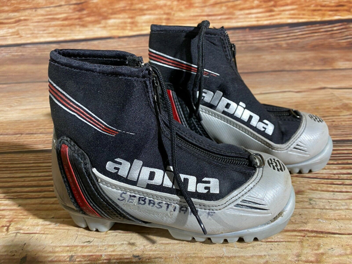 Alpina ST10jr Kids Nordic Cross Country Ski Boots Size EU28 US10.5 for NNN A-73