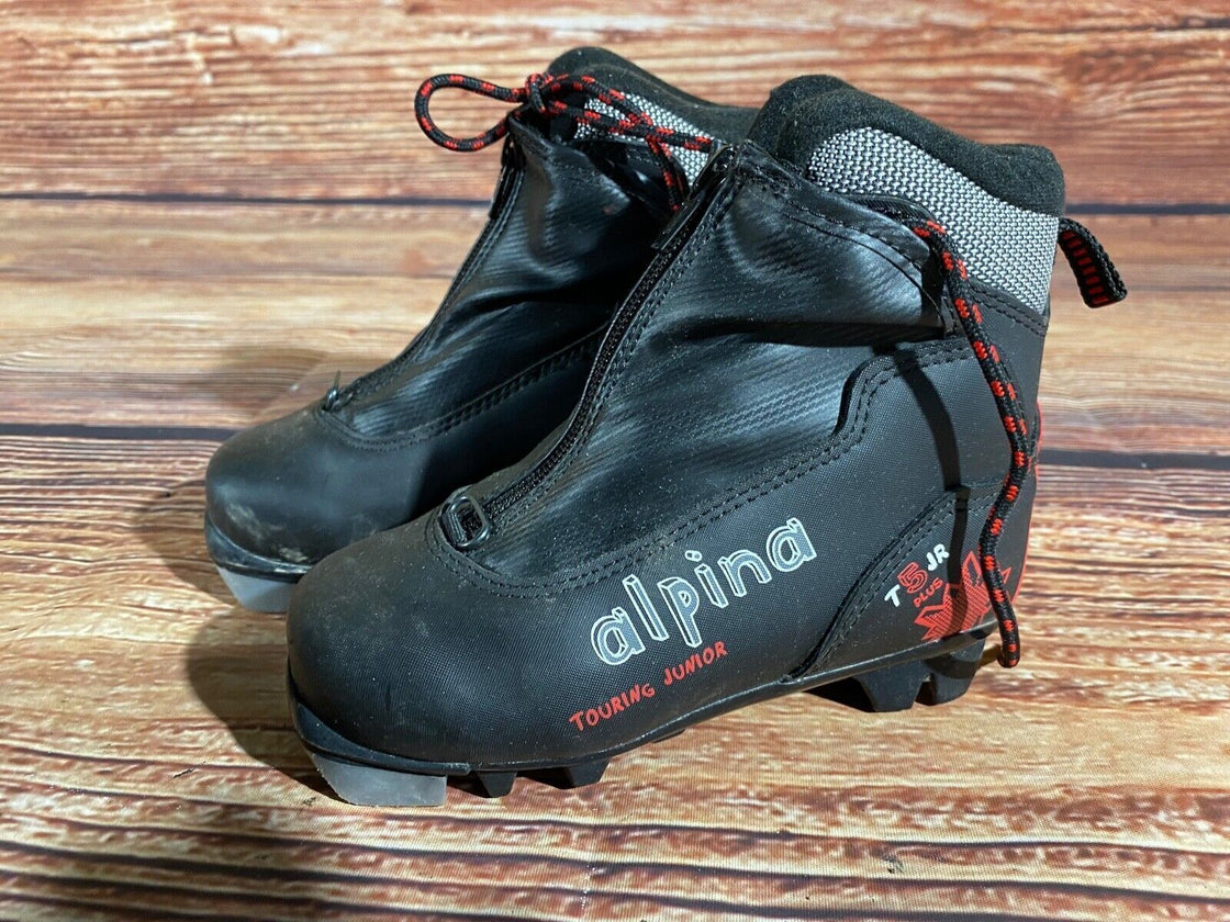 Alpina T5plus Kids Nordic Cross Country Ski Boots Size EU28 US10.5 NNN A-1314