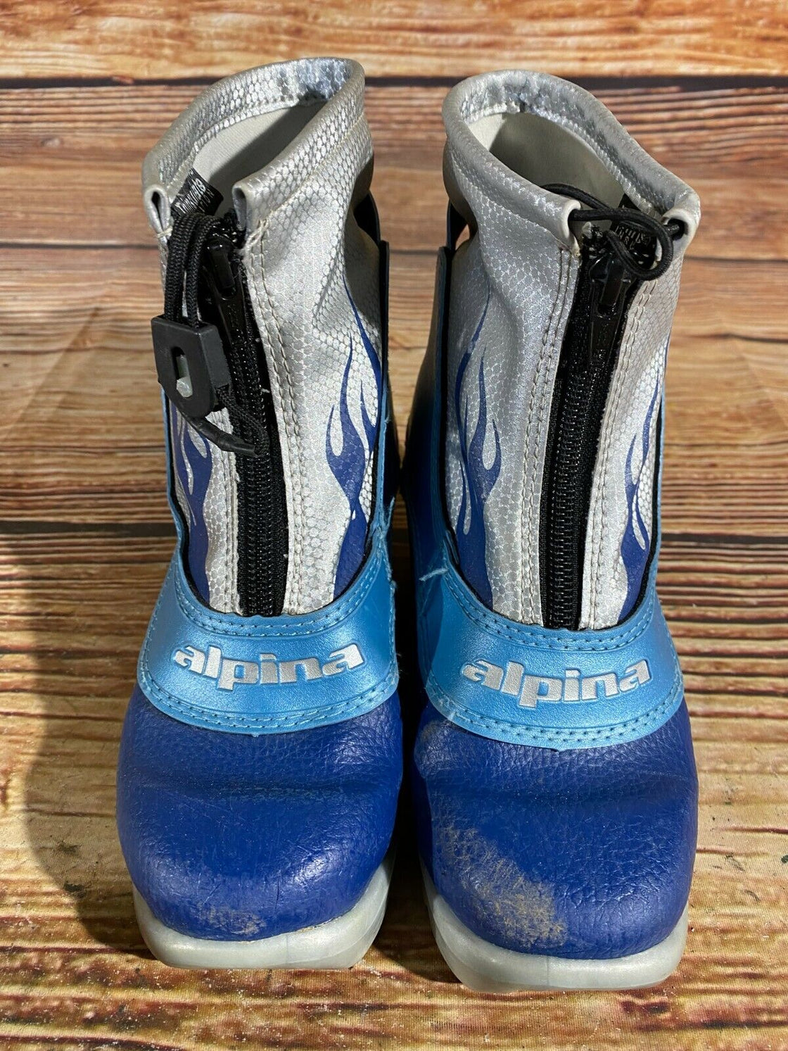 Alpina Frost Kids Nordic Cross Country Ski Boots Size EU31 US12.5 for NNN A-104