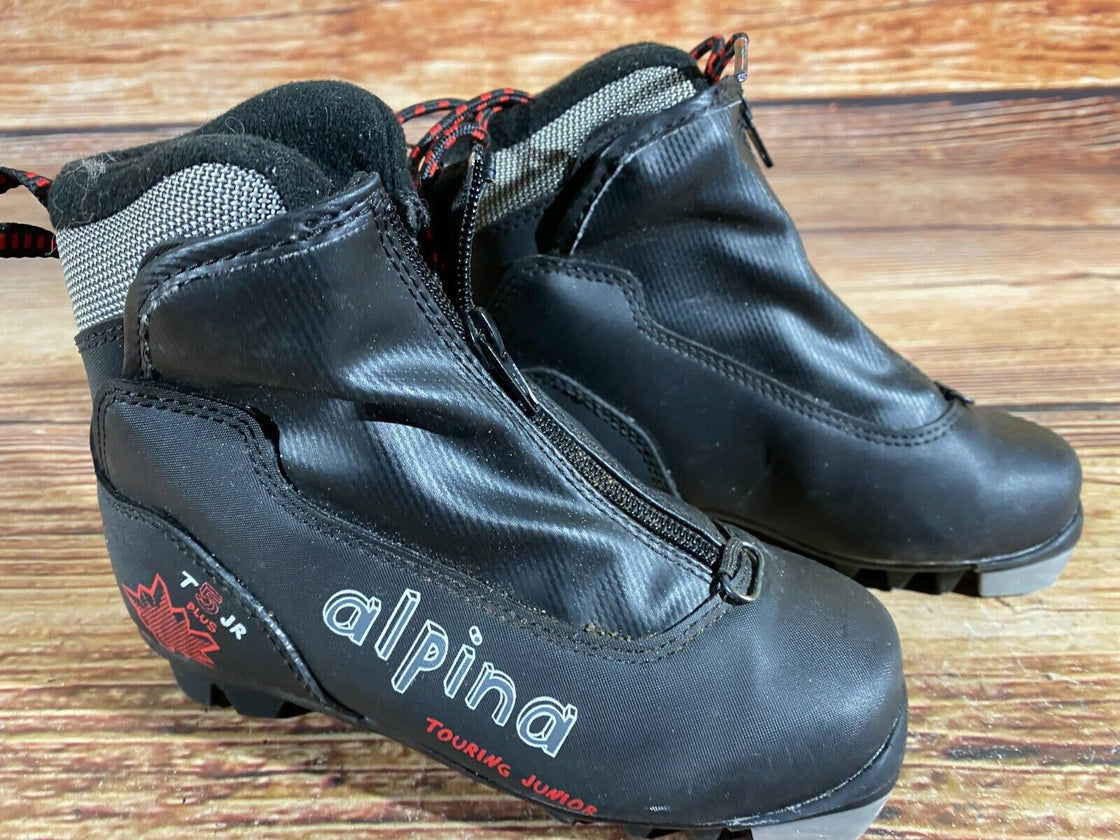 Alpina T5jr Kids Nordic Cross Country Ski Boots Size EU32 US1.5 for NNN A-133