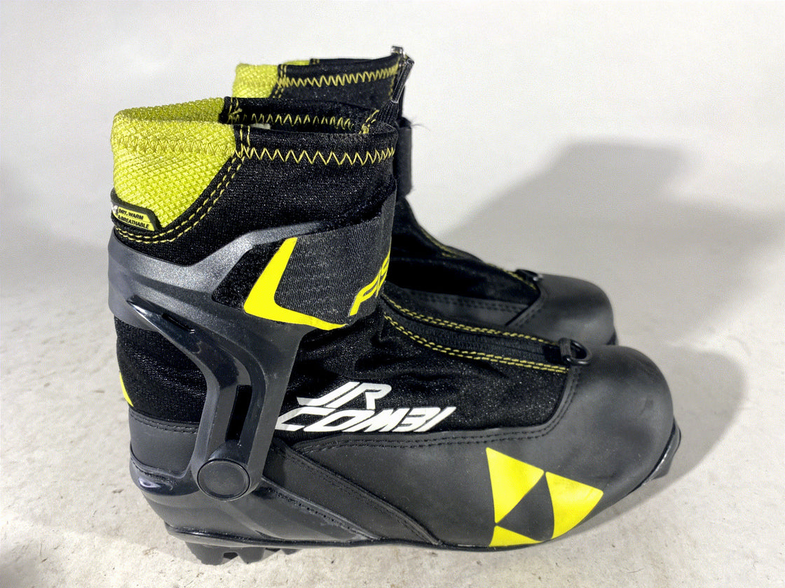 Fischer JR Combi Nordic Cross Country Ski Boots Size EU37 US5 for NNN