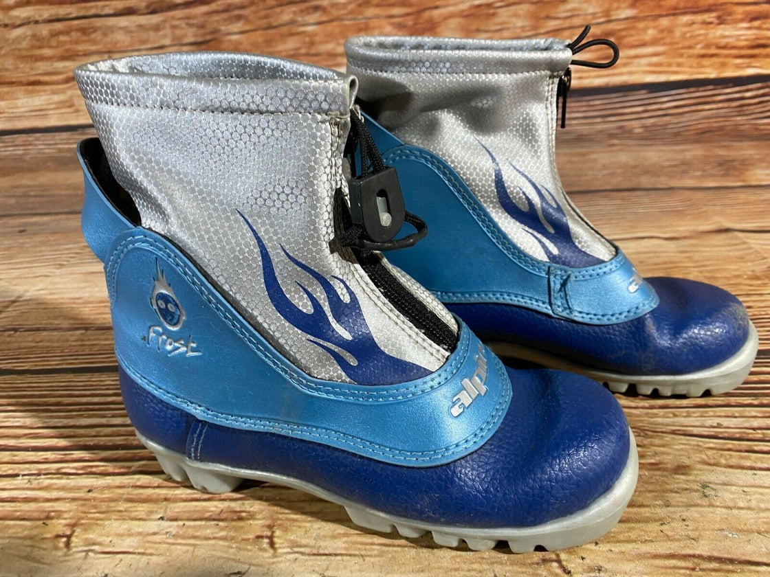 Alpina Frost Kids Nordic Cross Country Ski Boots Size EU31 US12.5 for NNN A-104