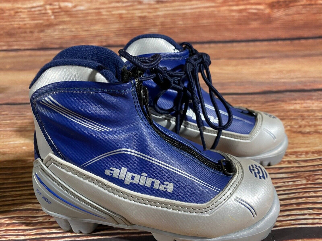 Alpina ST20jr Kids Nordic Cross Country Ski Boots Size EU27 US9.5 NNN A-1365