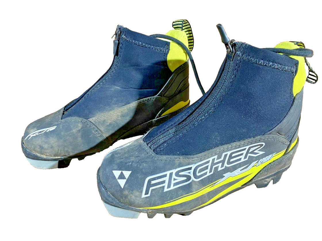 Fischer XJ Sprint Kids Nordic Cross Country Ski Boots Size EU32 NNN F-146