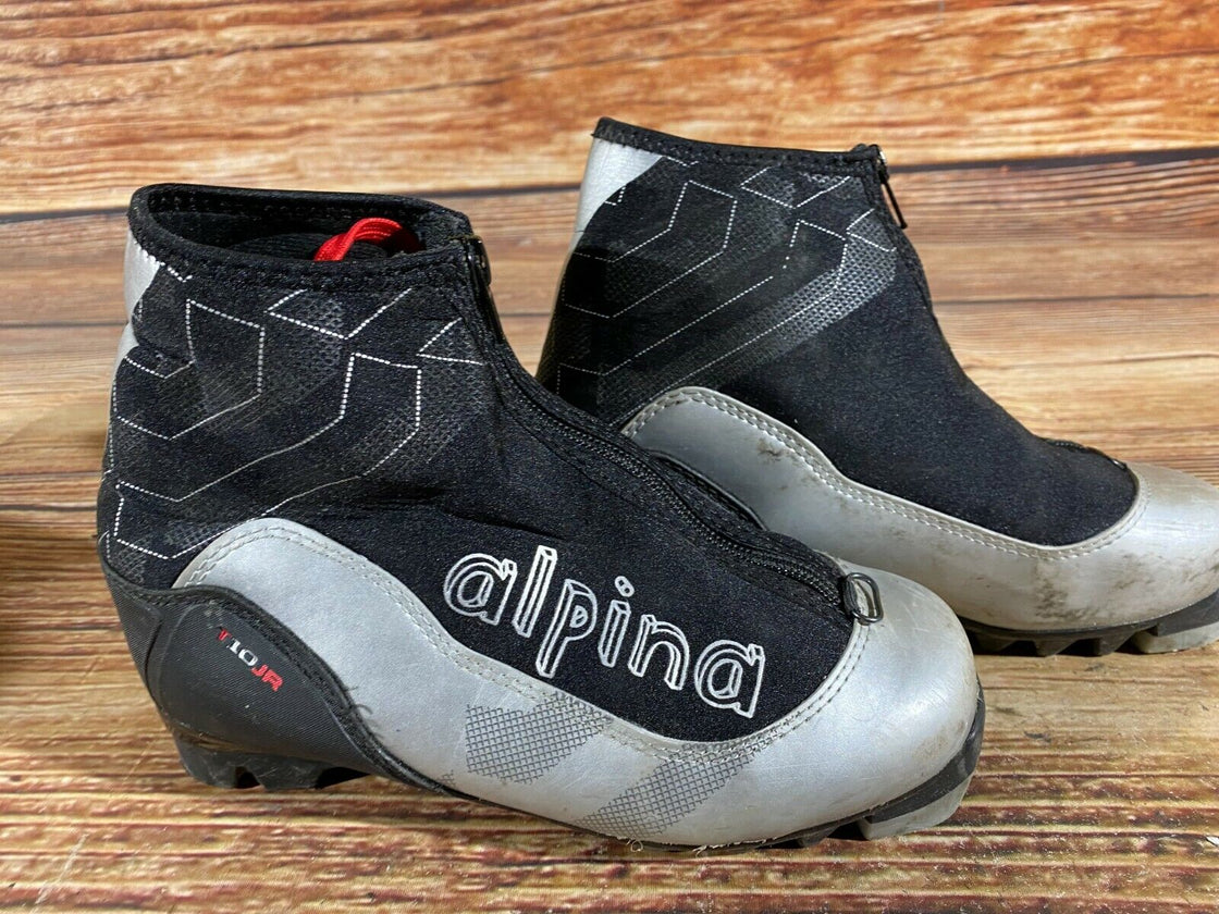 Alpina T10jr Kids Nordic Cross Country Ski Boots Size EU35 US3.5 for NNN A-35