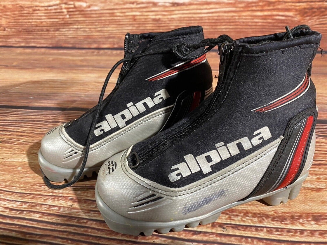 Alpina ST10jr Kids Nordic Cross Country Ski Boots Size EU28 US10.5 NNN A-1262