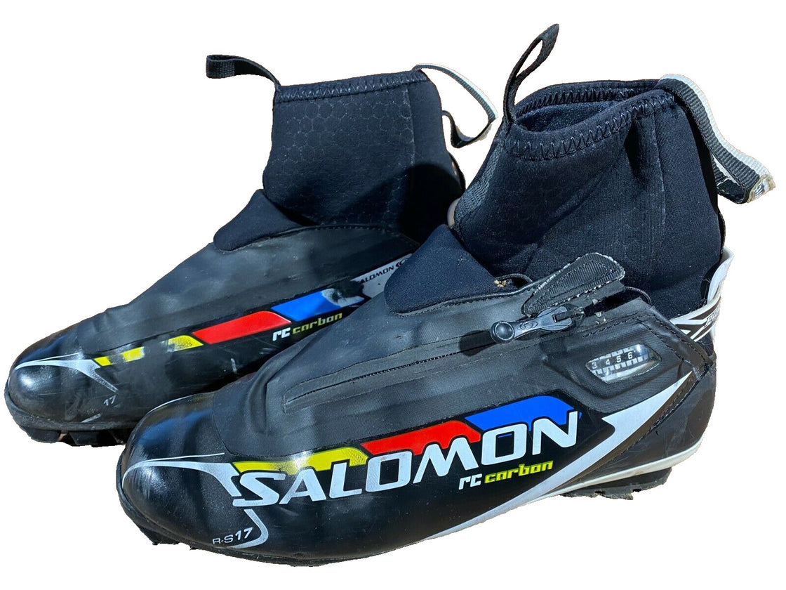 SALOMON RC Carbon RS17 Cross Country Ski Boots Size EU41 1/3 US8.5 for SNS Pilot