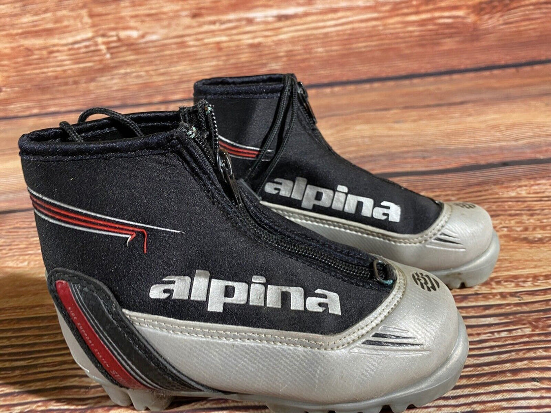 Alpina ST10jr Kids Nordic Cross Country Ski Boots Size EU29 US11 NNN A-1201