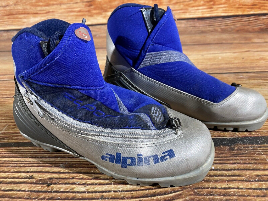 Alpina ST11j Kids Nordic Cross Country Ski Boots Size EU36 US4.5 NNN A-758