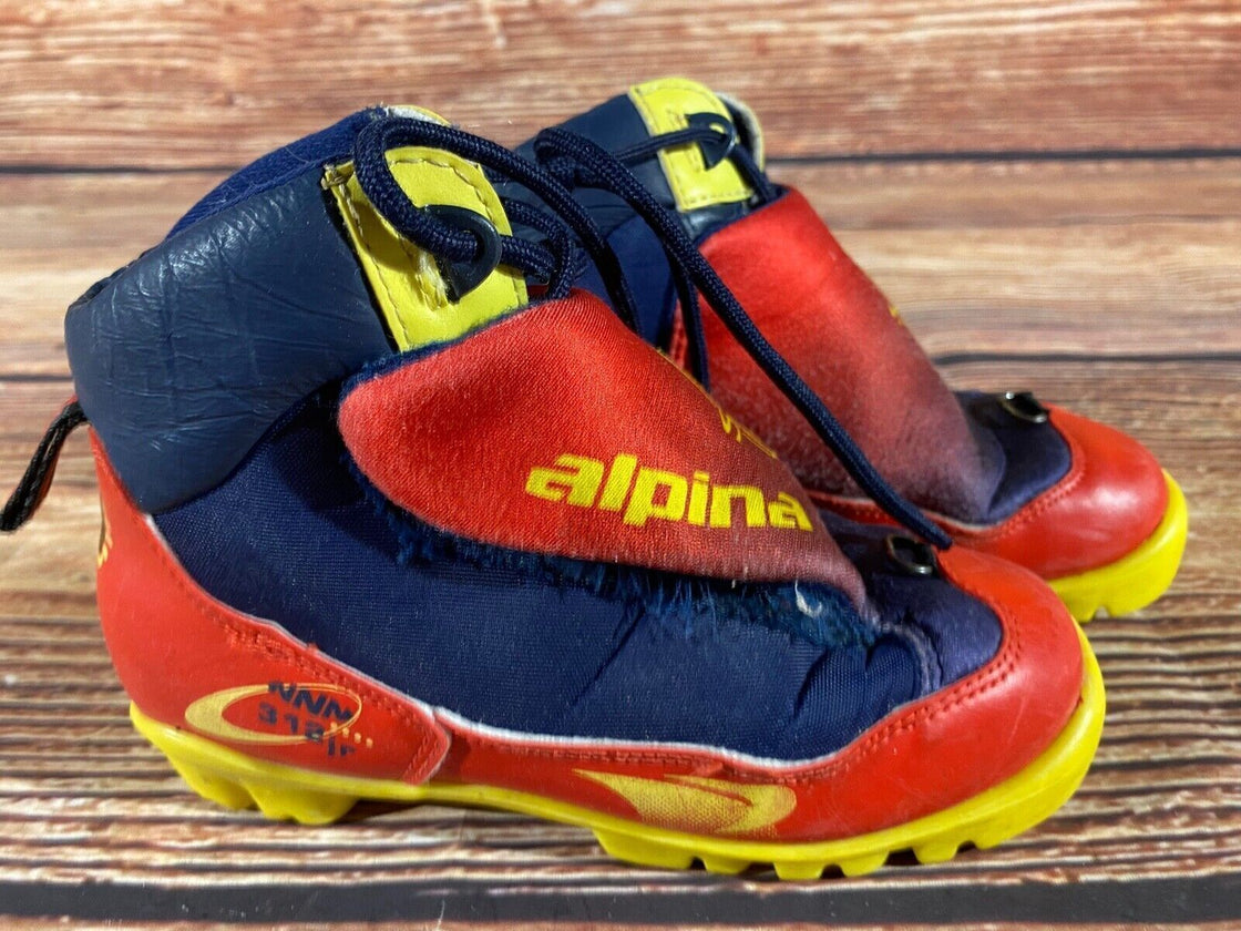 Alpina 312jr Kids Nordic Cross Country Ski Boots Size EU31 US12.5 NNN A-1248