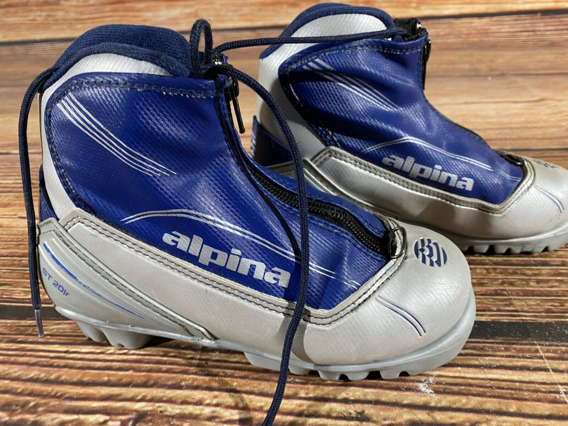 Alpina ST20jr Kids Nordic Cross Country Ski Boots Size EU32 US1.5 for NNN A-208