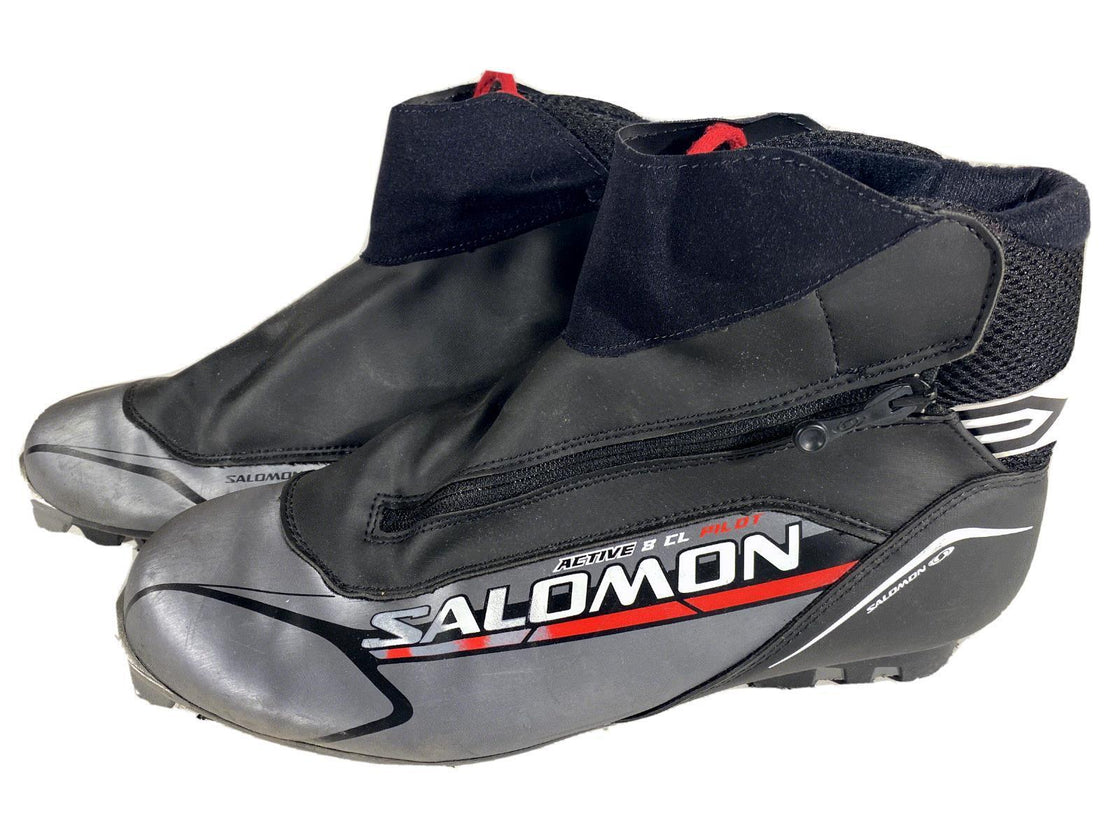 SALOMON Active 8 CL Nordic Cross Country Ski Boots Size EU46 US11.5 SNS Pilot