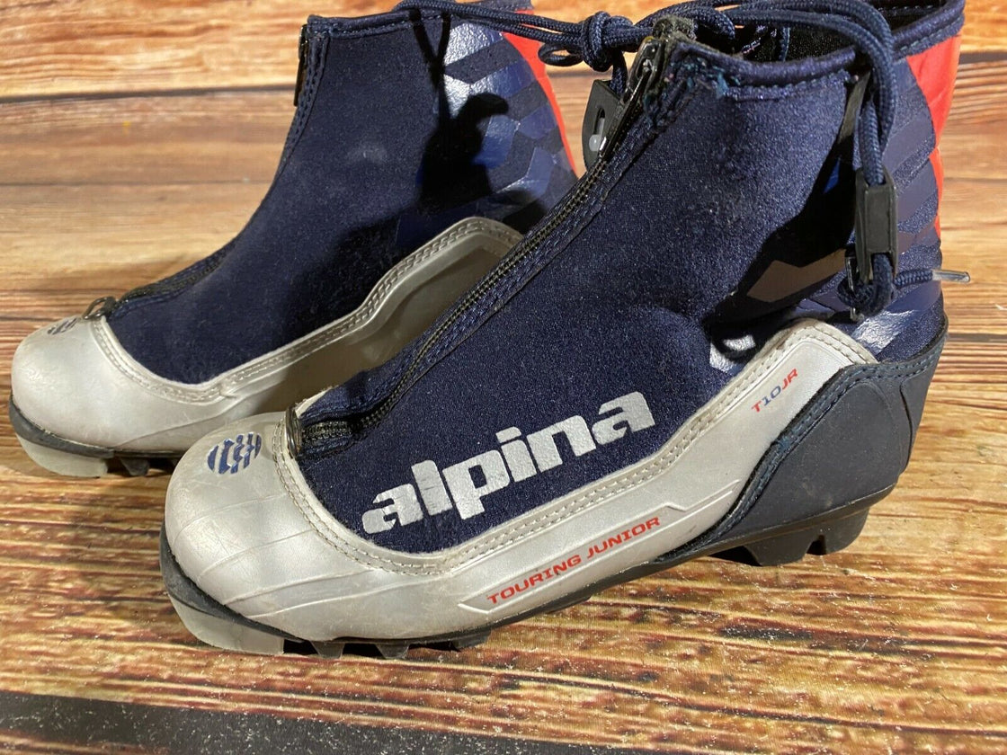 Alpina T10jr Kids Nordic Cross Country Ski Boots Size EU34 US3 for NNN A-288