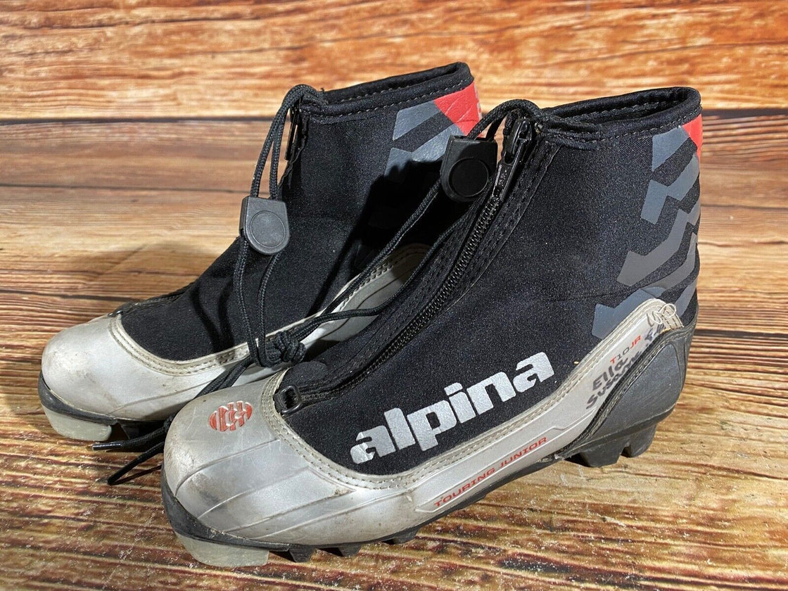 Alpina T10jr Kids Nordic Cross Country Ski Boots Size EU34 US3 for NNN A-919