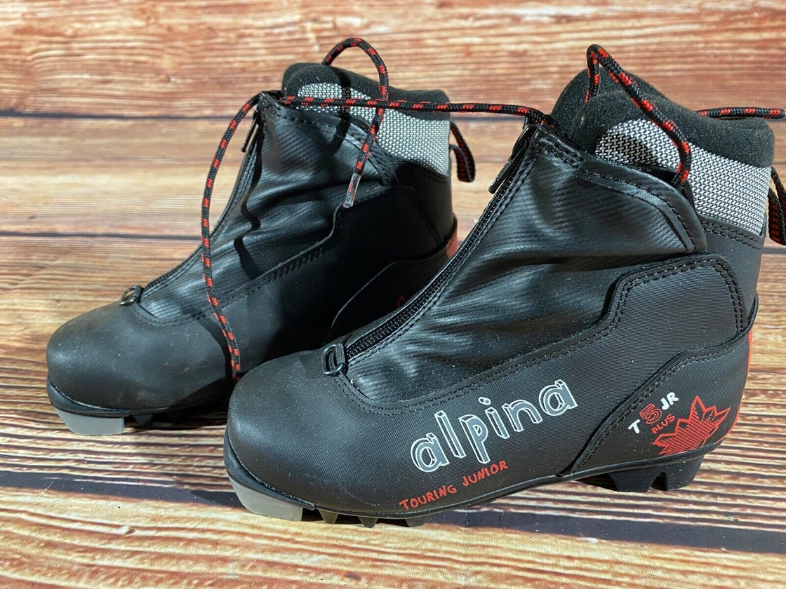 Alpina T5plus Kids Nordic Cross Country Ski Boots Size EU31 US12.5 NNN A-1310