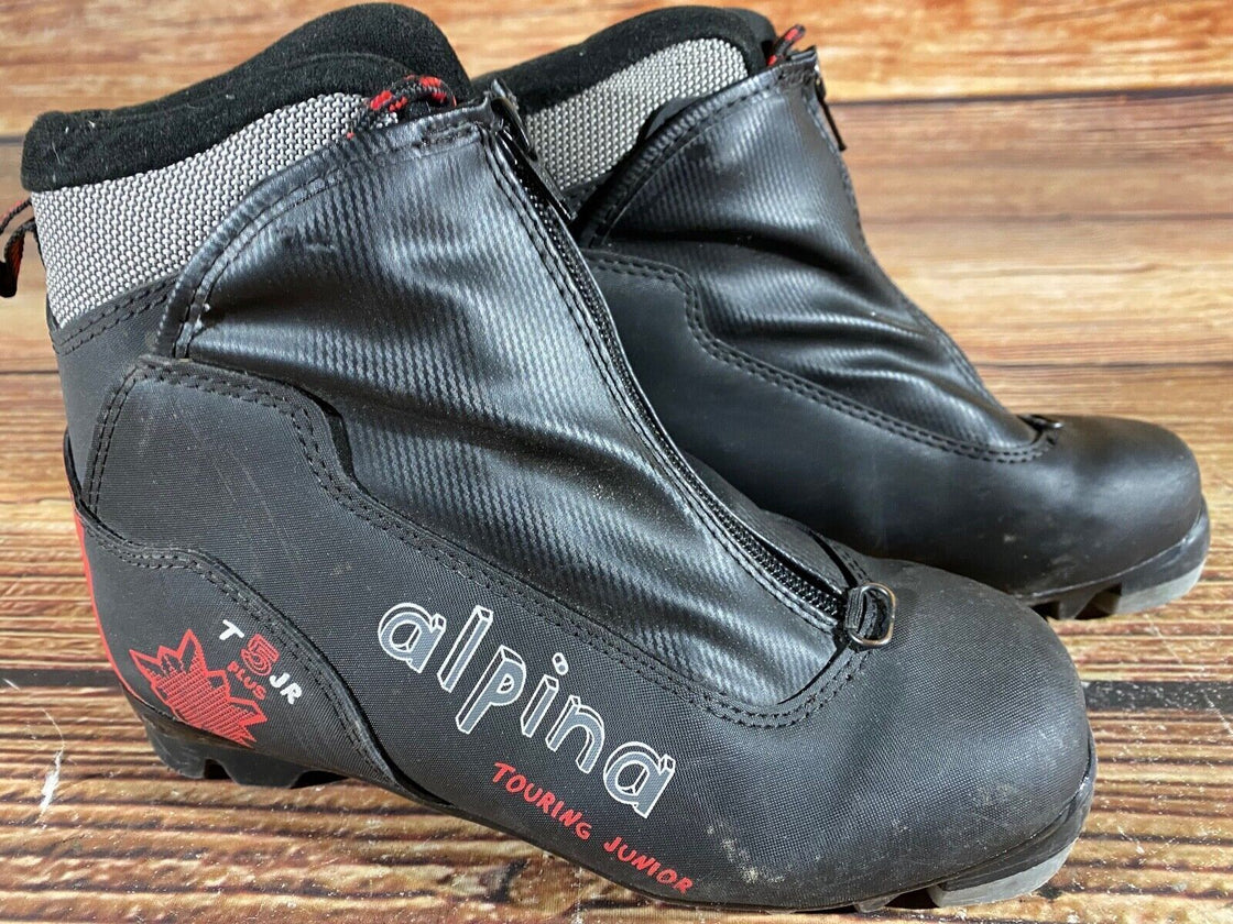 Alpina T5jr Kids Nordic Cross Country Ski Boots Size EU35 US3.5 NNN A-885