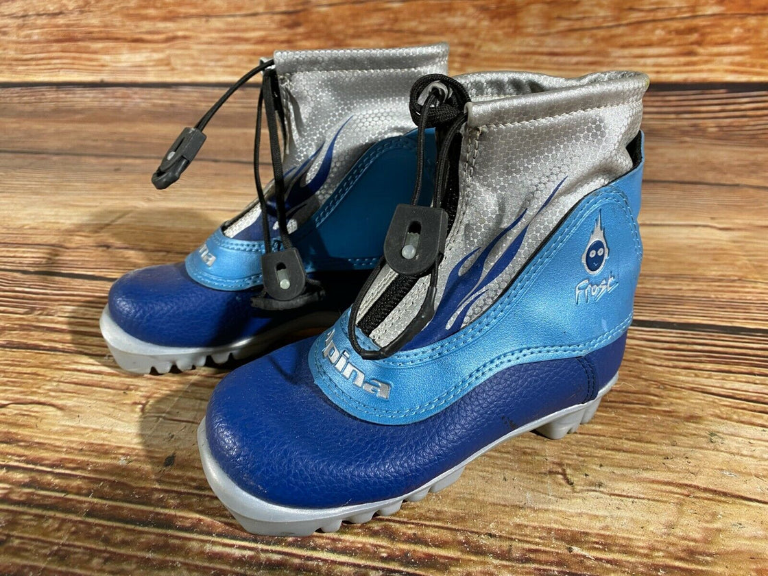 Alpina Frost Kids Nordic Cross Country Ski Boots Size EU27 US9.5 for NNN A-390