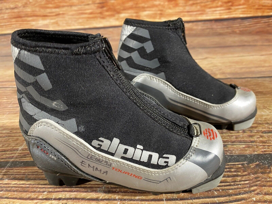 Alpina T10jr Kids Nordic Cross Country Ski Boots Size EU28 US10.5 NNN A-1002