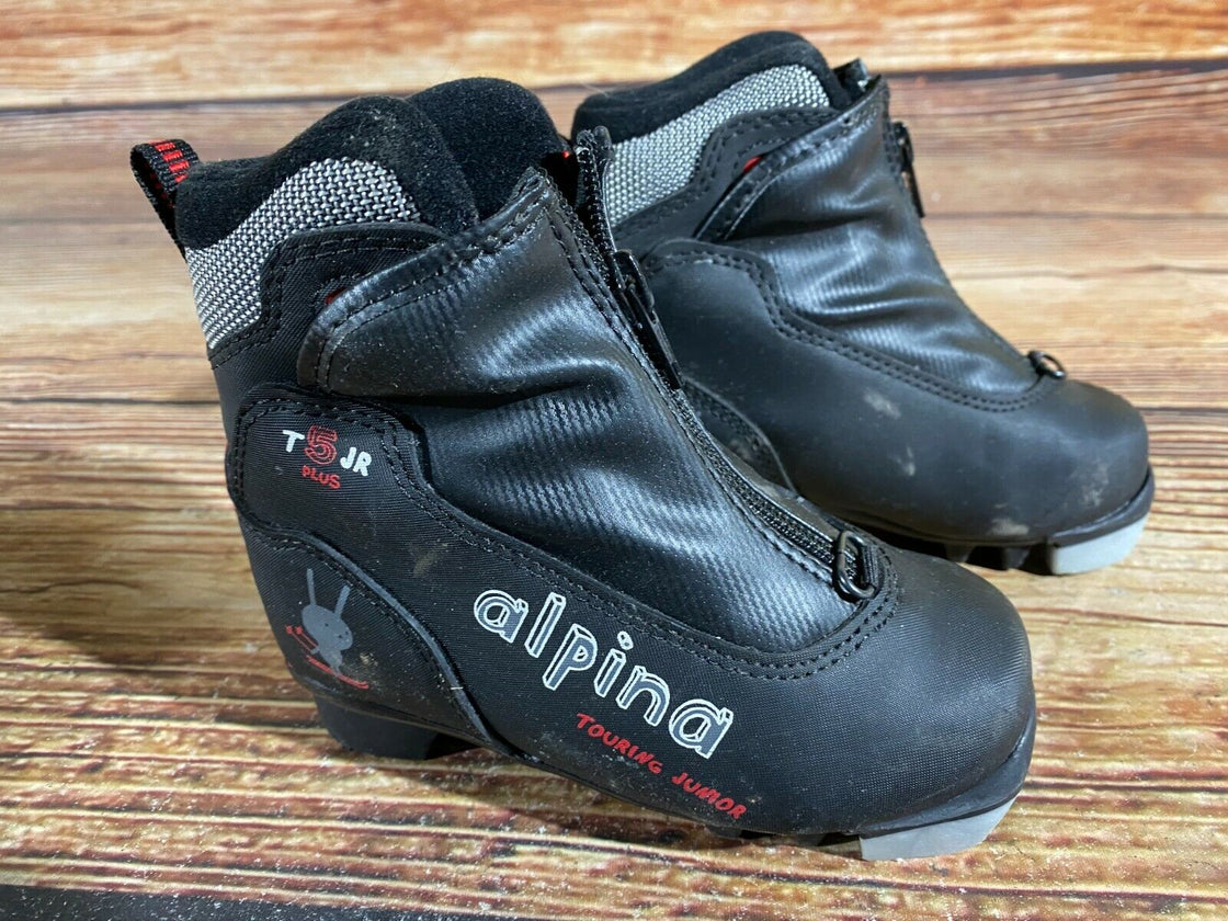 Alpina T5jr Kids Nordic Cross Country Ski Boots Size EU26 US9 for NNN A-437