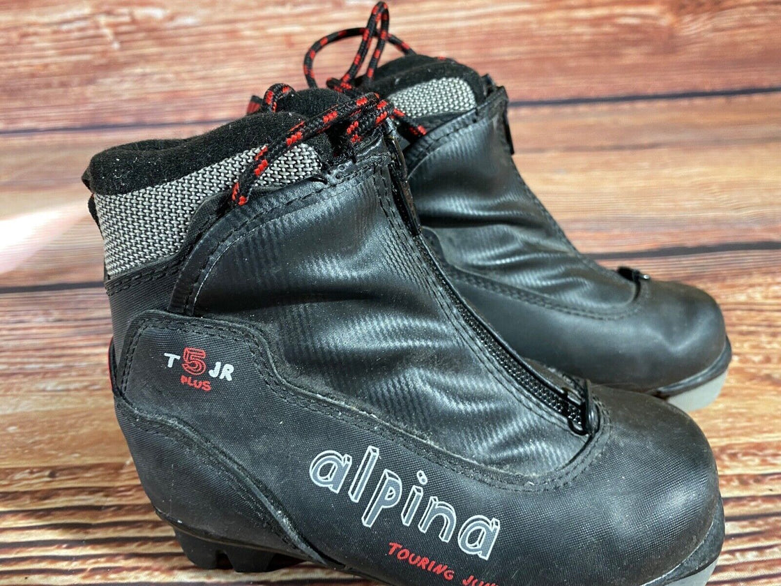 Alpina T5jr Nordic Cross Country Ski Boots Kids Size EU28 US10.5 NNN A-1073