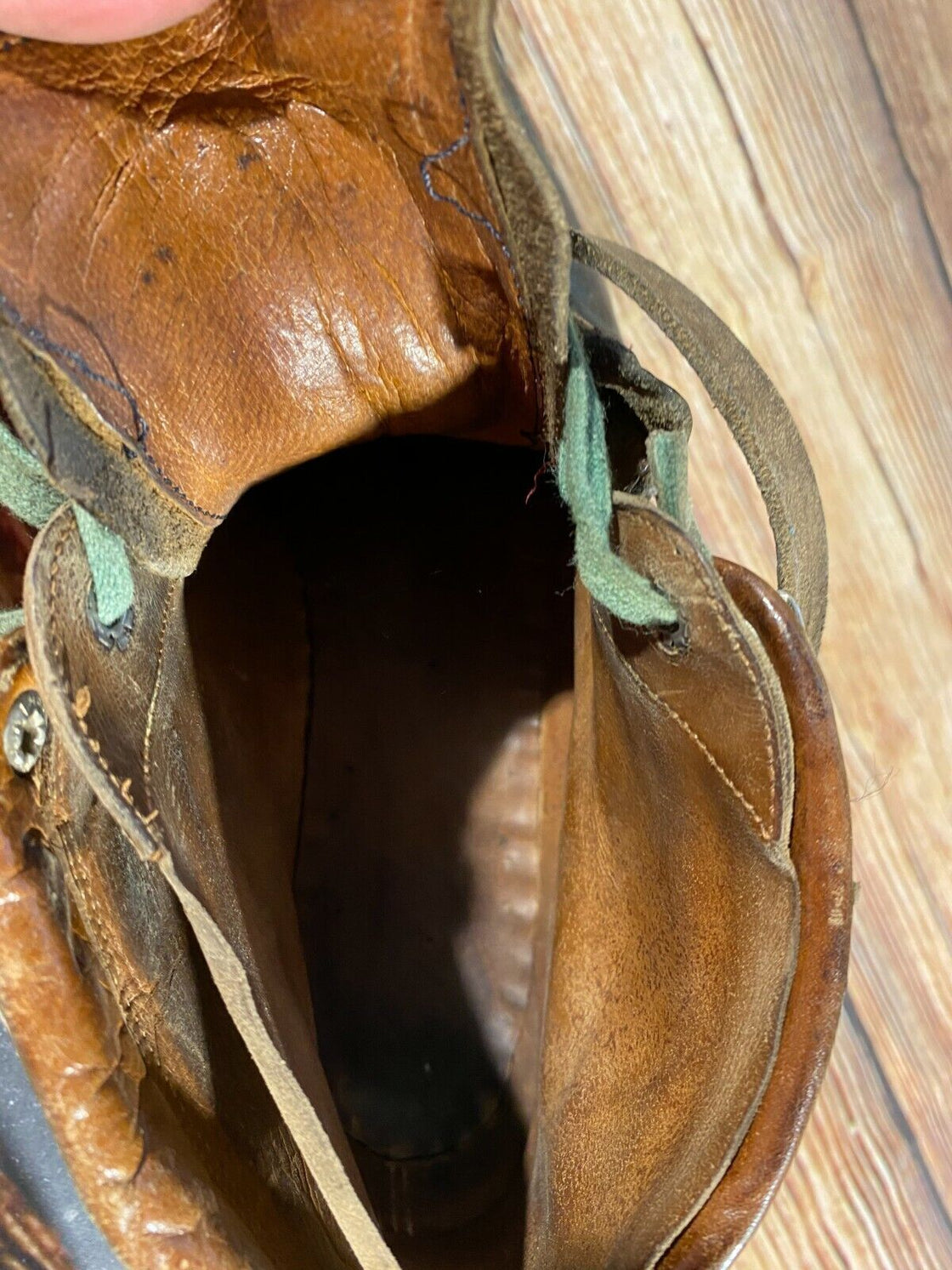 Handcrafted Vintage Leather Alpine Ski Boots US8.5 UK7.5 Mondo 260 KL113