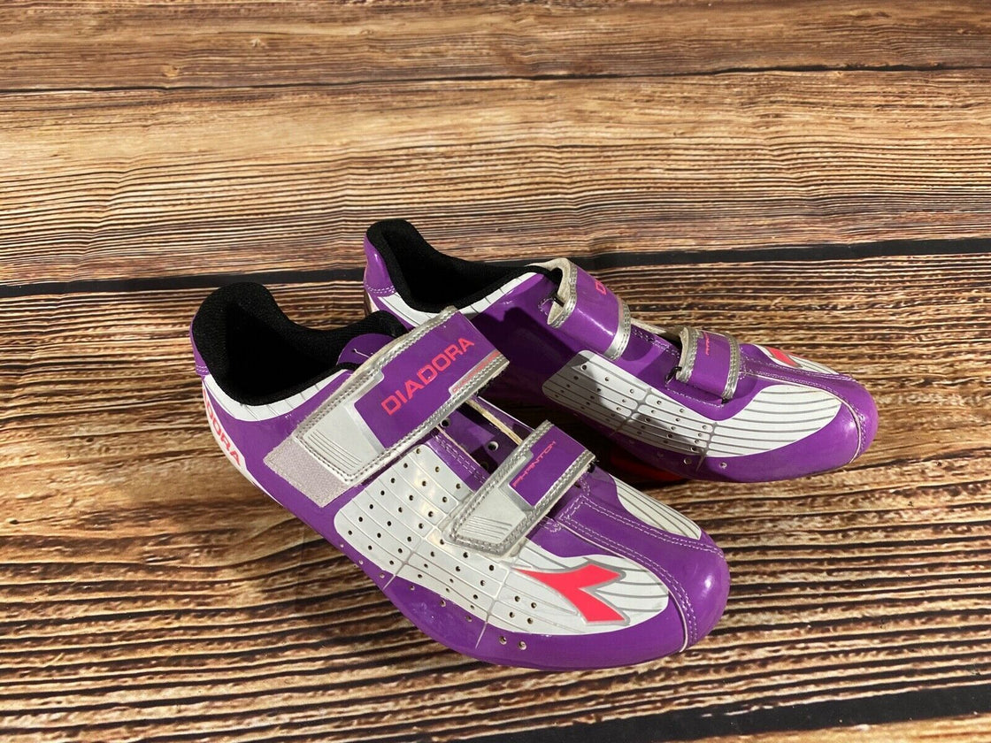 DIADORA Road Cycling Shoes Bicycle Shoes Ladies Size EU40, US8.5, Mondo 245