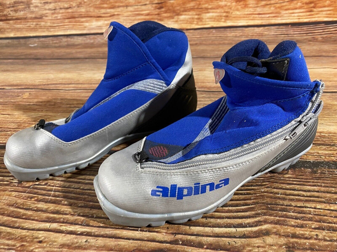 Alpina ST11j Kids Nordic Cross Country Ski Boots Size EU37 US5 NNN A-835