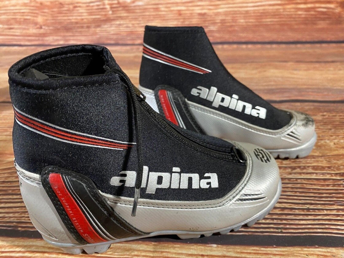 Alpina ST10jr Nordic Cross Country Ski Boots Kids Size EU31 US12.5 NNN A-1095