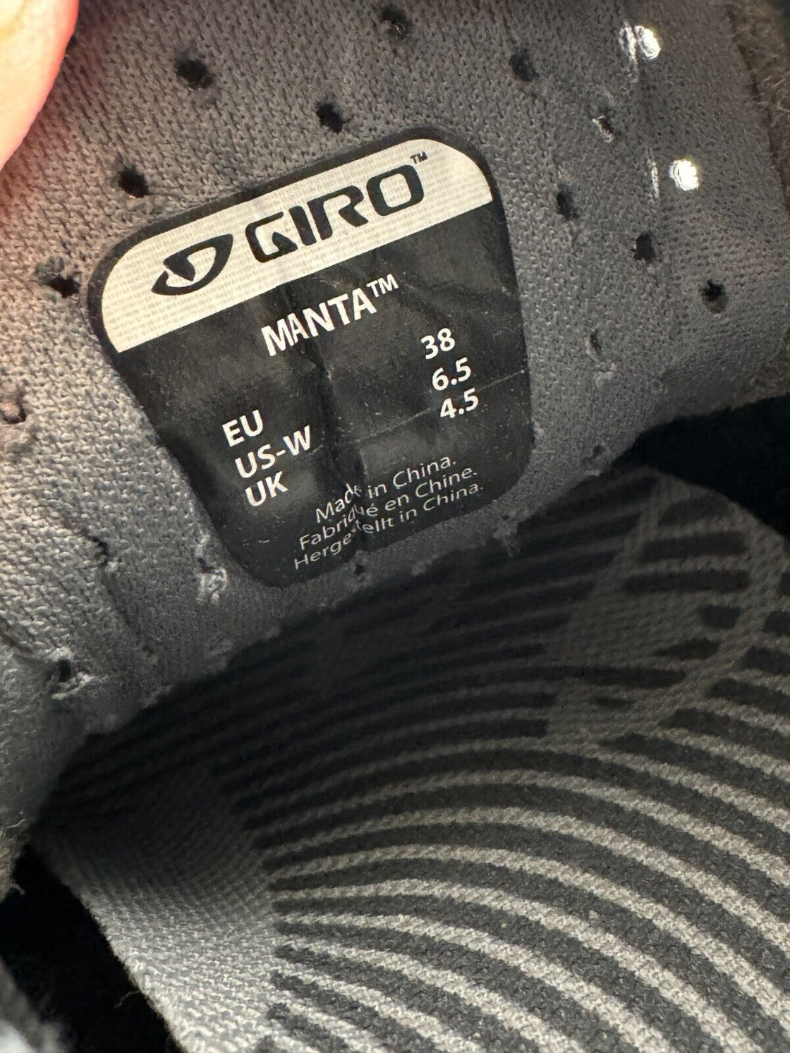 GIRO Manta Cycling MTB Shoes Mountain Bike Boots EU38 US6.5 Mondo 236 cs389