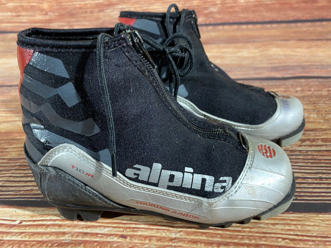 Alpina T10jr Nordic Cross Country Ski Boots Kids Size EU32 US1.5 for NNN A-1372