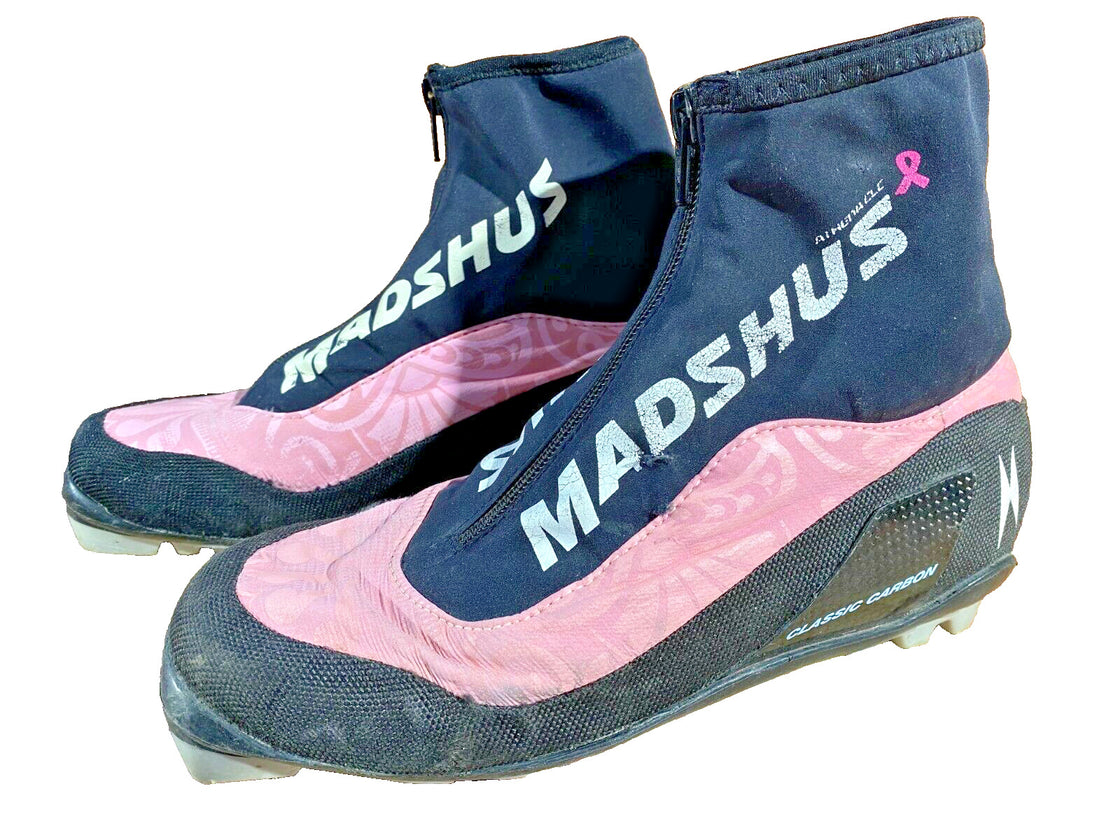 Madshus Athena Classic Carbon Cross Country Ski Boots Size EU39 US7 for NNN