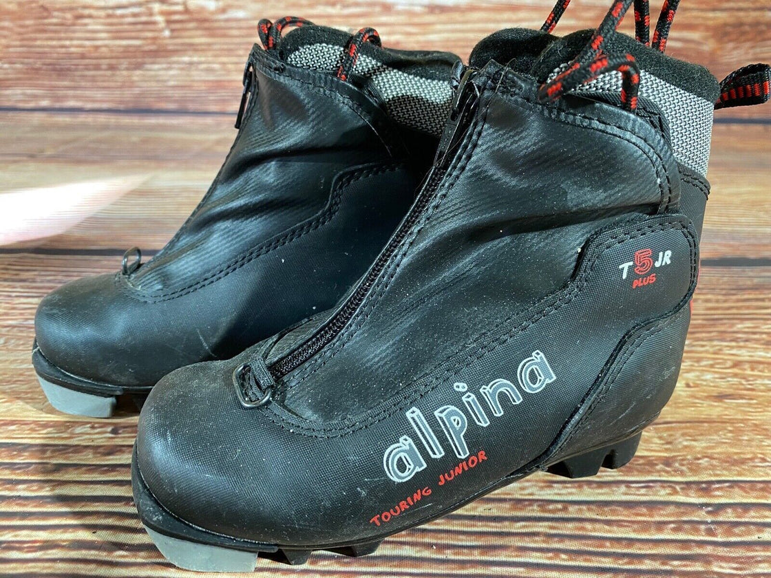 Alpina T5jr Nordic Cross Country Ski Boots Kids Size EU28 US10.5 NNN A-1073