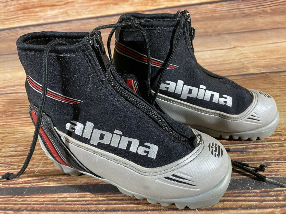 Alpina ST10j Kids Nordic Cross Country Ski Boots Size EU29 US11 for NNN A-282