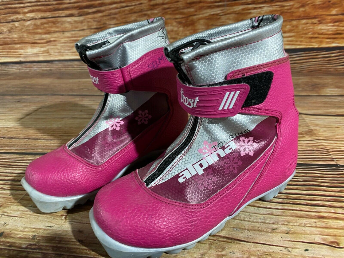 Alpina Frost Nordic Cross Country Ski Boots Kids Size EU34 US3 for NNN A-462