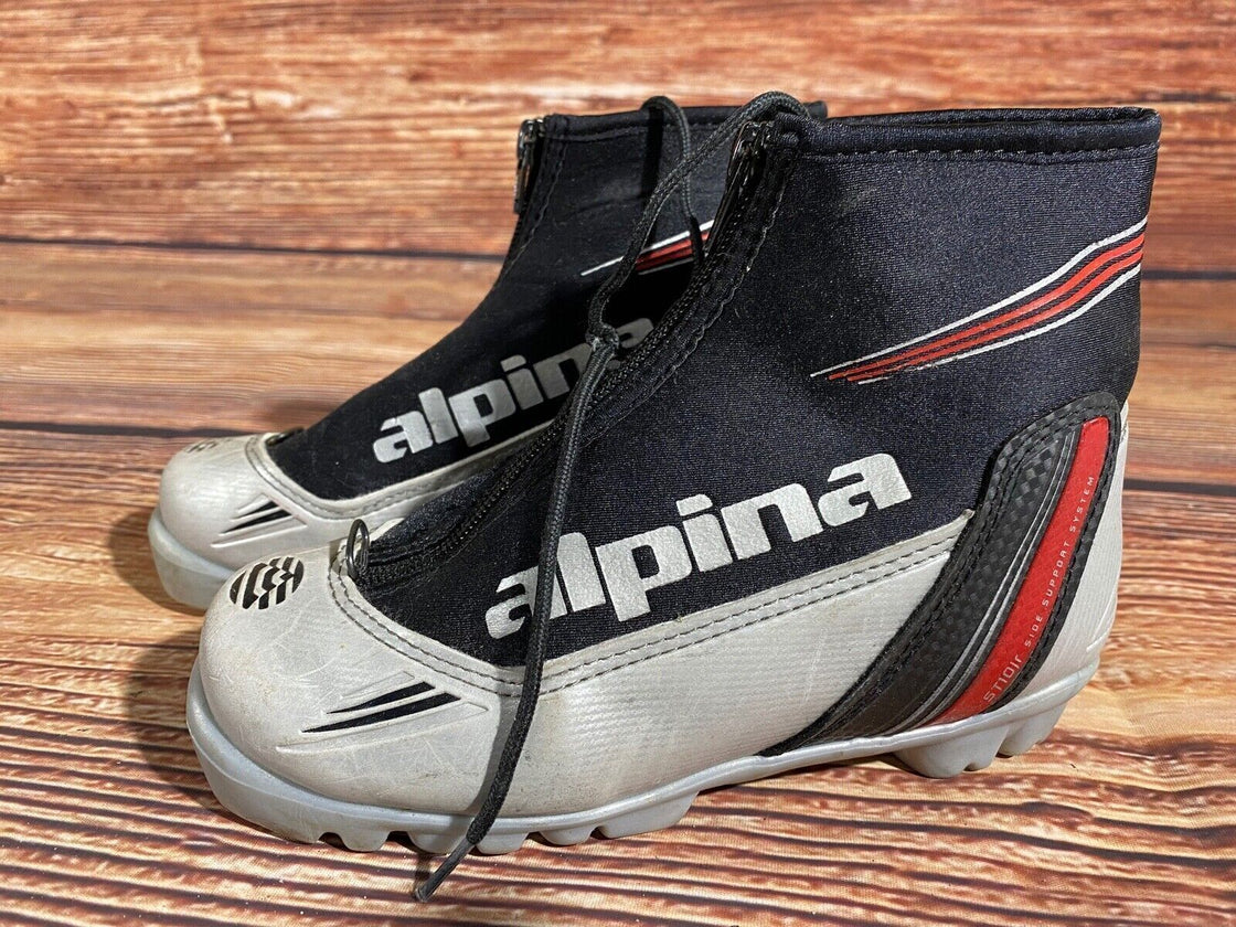 Alpina ST10j Nordic Cross Country Ski Boots Kids Size EU34 US3 NNN A-1032