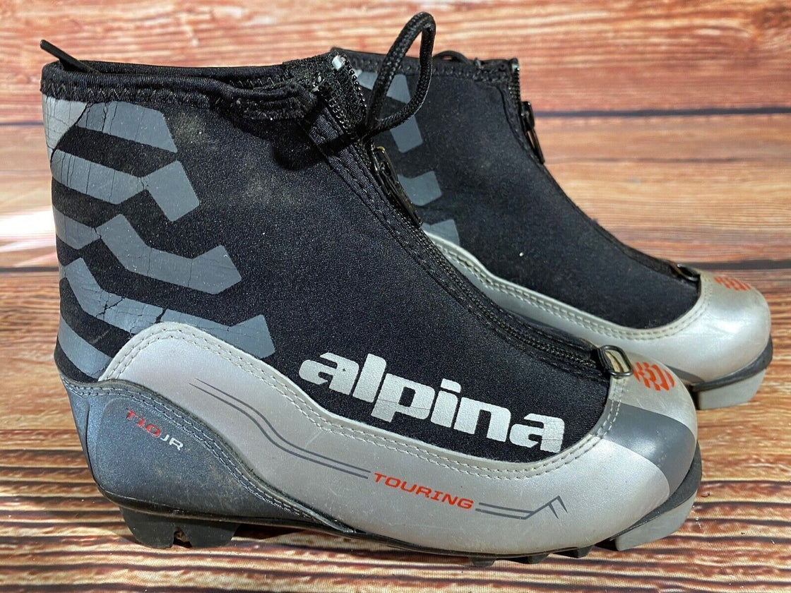 Alpina T10jr Nordic Cross Country Ski Boots Kids Size EU32 US1.5 NNN A-1072