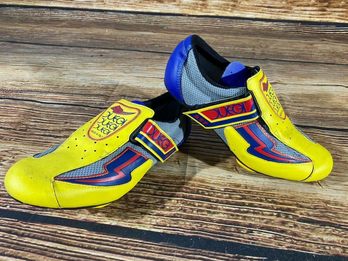 DUEGI Vintage Road Cycling Shoes 3 Bolts Size EU41 US8 with Cleats