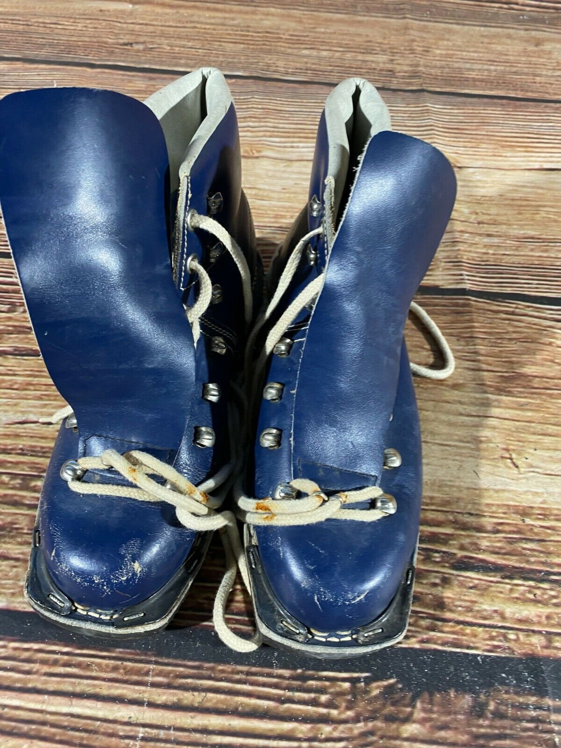 TEWA Vintage Leather Alpine Ski Boots Cable Bindings EU38, US5.5, UK4, Mondo 240