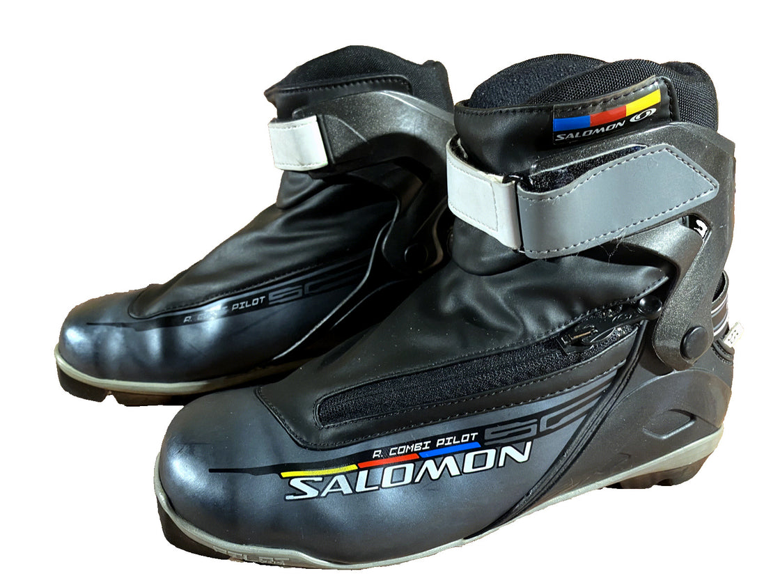 SALOMON R Combi Nordic Cross Country Ski Boots Size EU38 2/3 US6 SNS Pilot