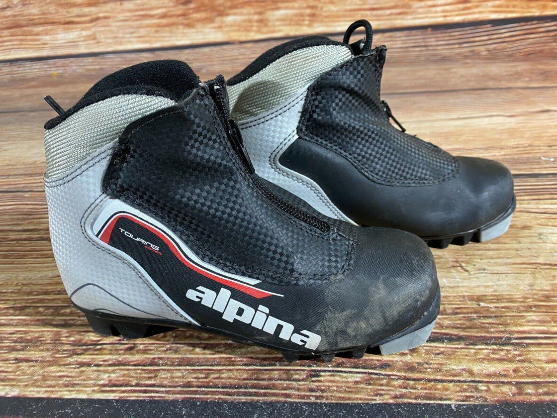 Alpina Touring Kids Nordic Cross Country Ski Boots Size EU32 US1.5 for NNN A-285